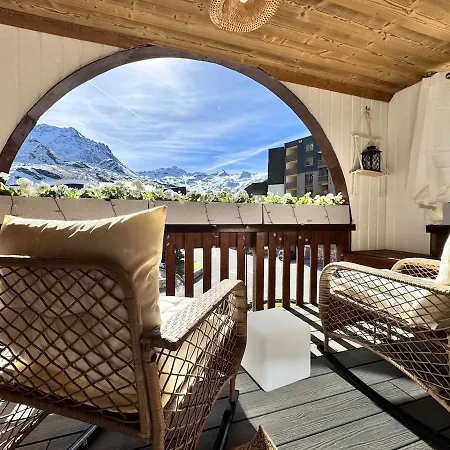 Apartment 4 Flocons Or, 42 M2, Vue Sur Les Glaciers, Sud Val Thorens